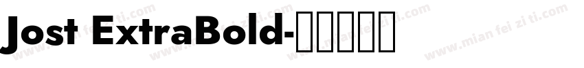 Jost ExtraBold字体转换
